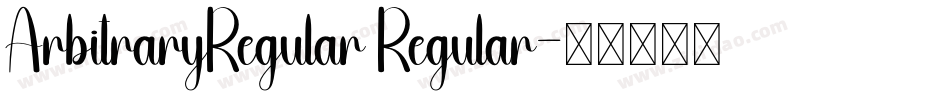 ArbitraryRegular Regular字体转换